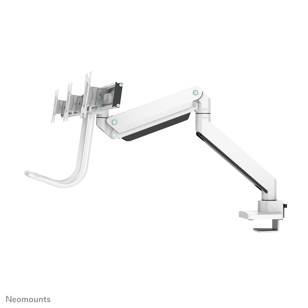 Neomounts NM-D775DX3WHITE Brazo de monitor 17-27" - resorte de gas - Topfix - Tope-a-180°